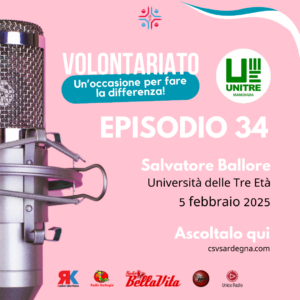 Podcast Unitre sul volontariato, episodio 34, 5 febbraio 2025.